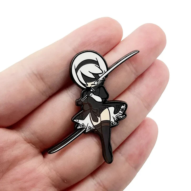 2B NieR Automata Game YoRHa No.2 Type B Android Enamel Metal Pin