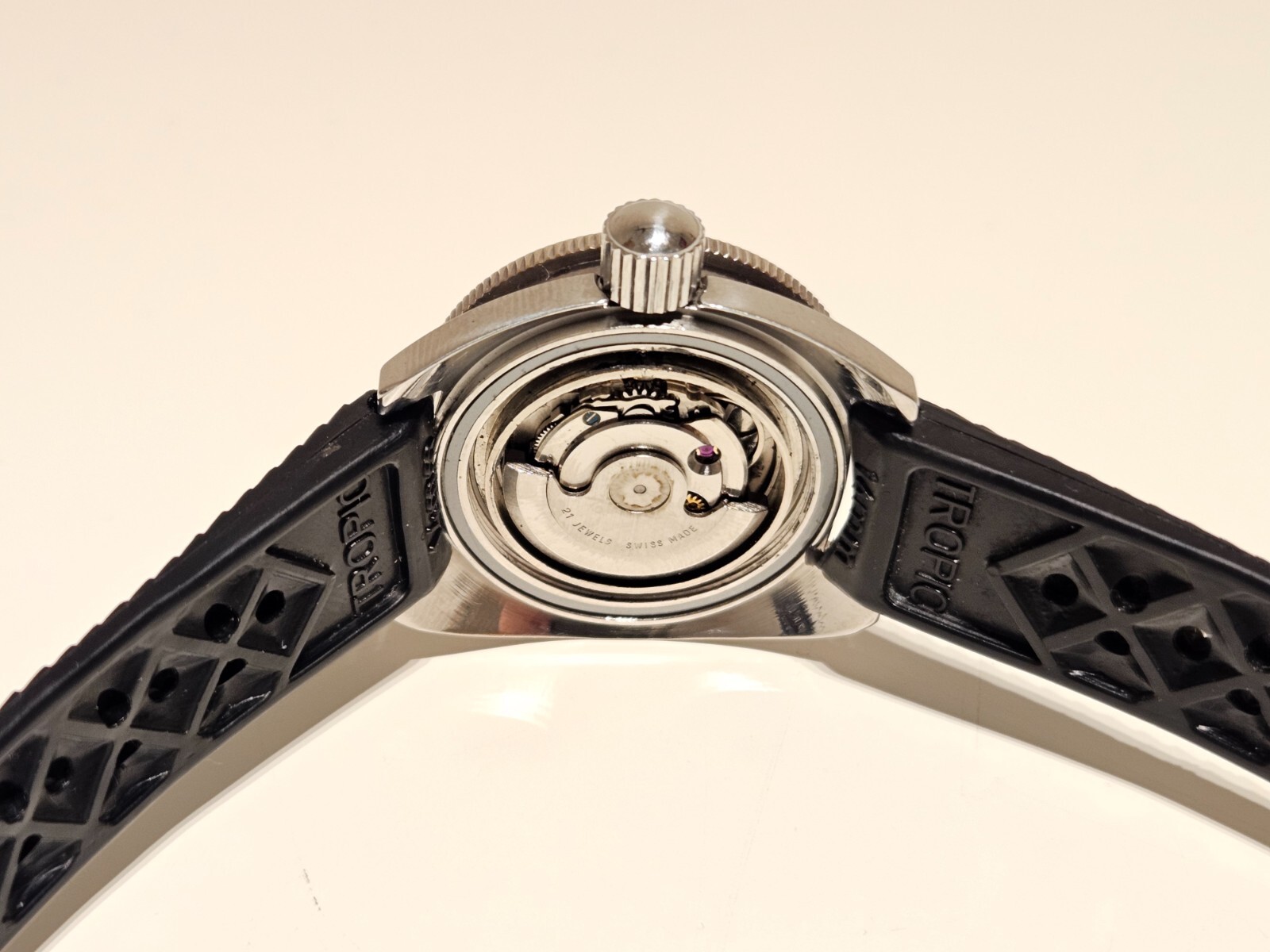 VINTAGE VERY RARE DIVER 200m ST. STEEL 29mm AUTOMATIC LADIES WATCH “JENNY” 21J