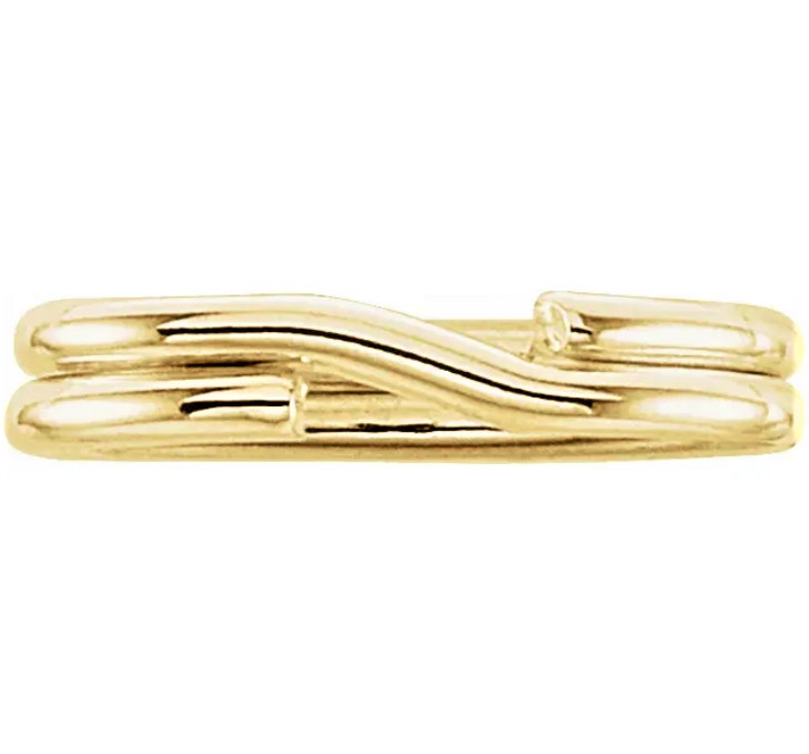 5×7.5mm OD OVAL 14k Solid Yellow Gold Split Jump Ring Clasp Connector Keychain