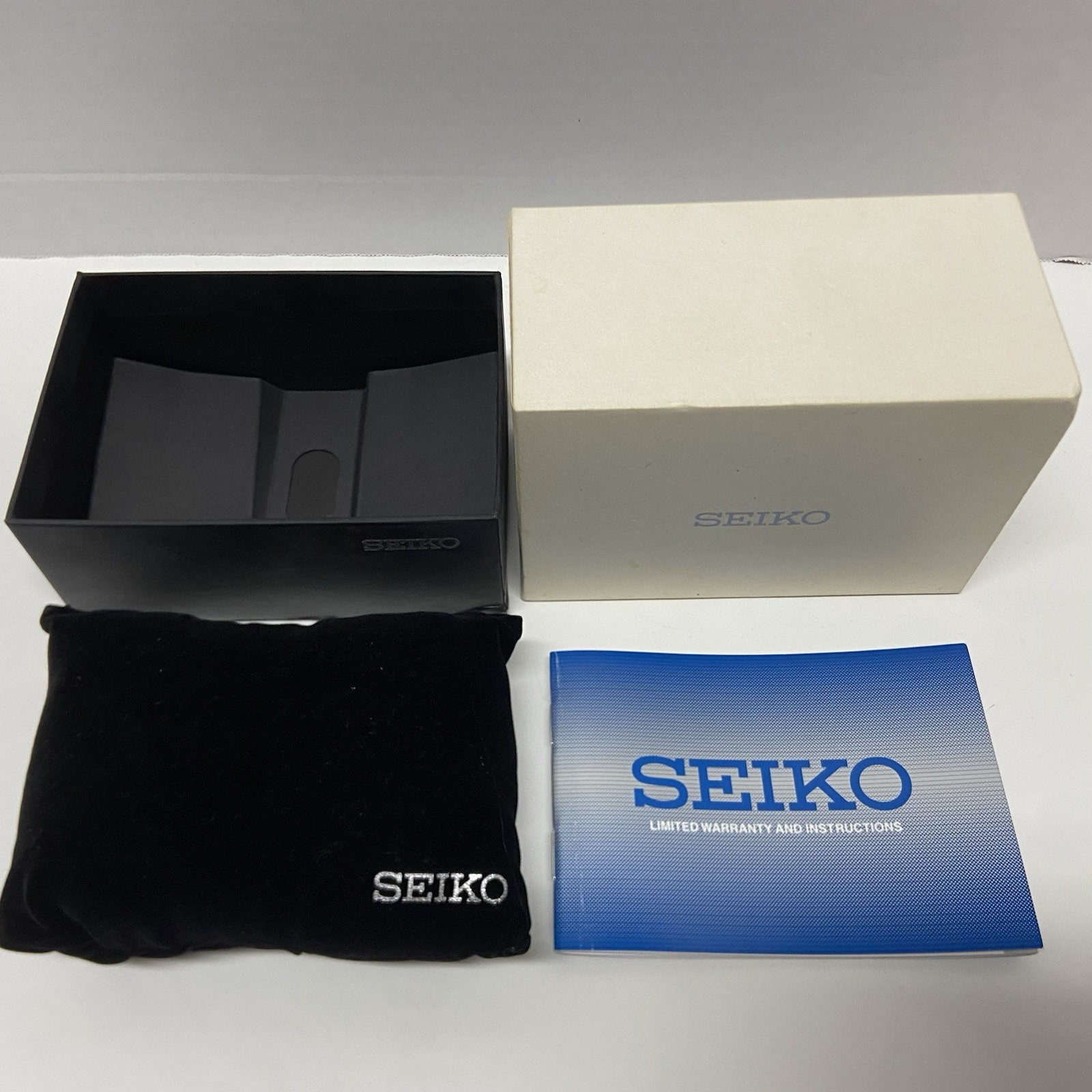 Seiko Presentation Watch Box Case Black & White Cardboard FSSB3E