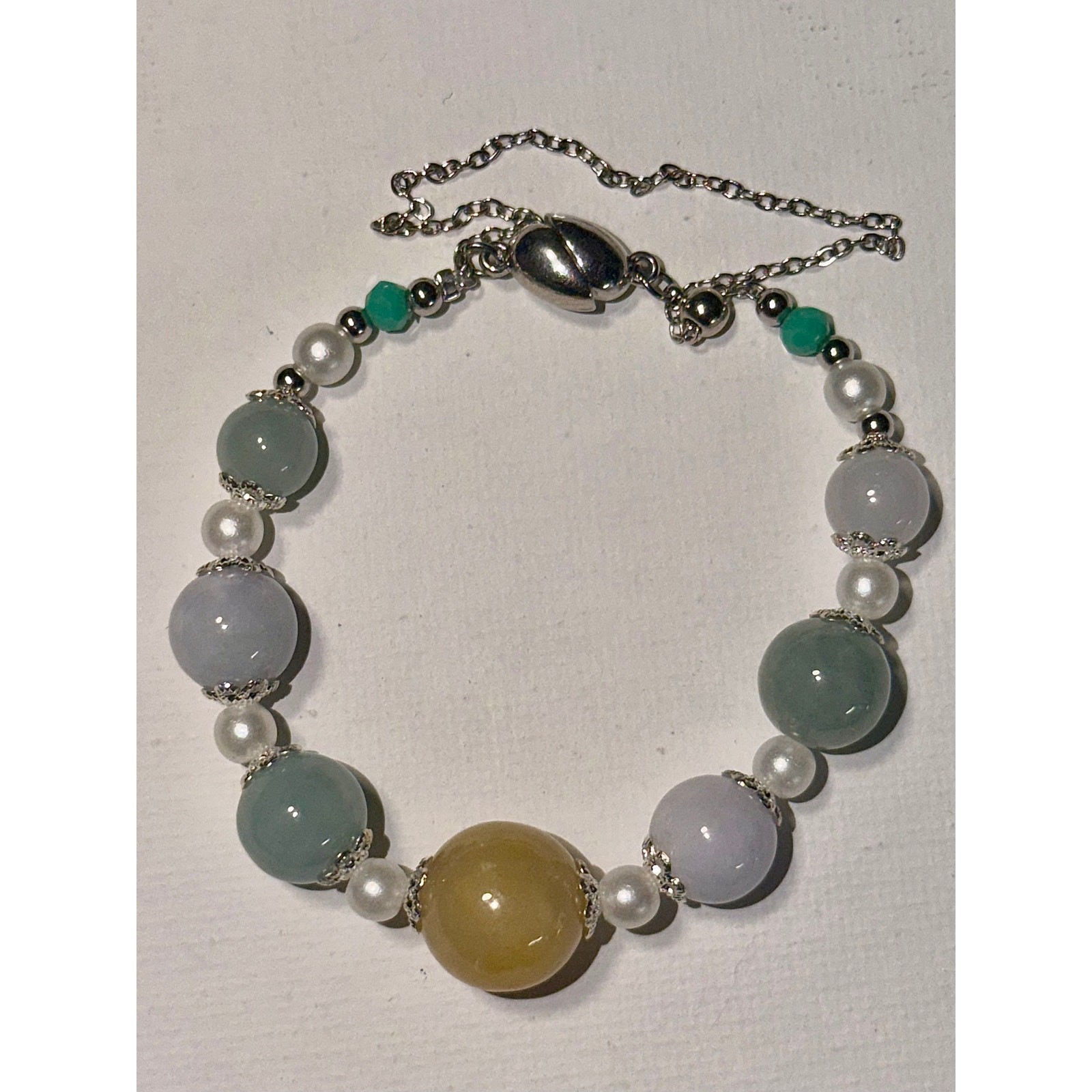 Certified Type A Jadeite Bracelet Natural Burmese Jade Multicolor w/ Certificate