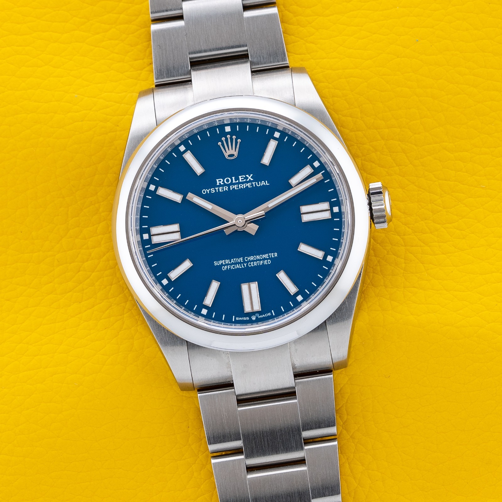 Rolex Oyster Perpetual 41 Stainless Steel w Newest ‘MED’ Blue Dial – Ref 134300