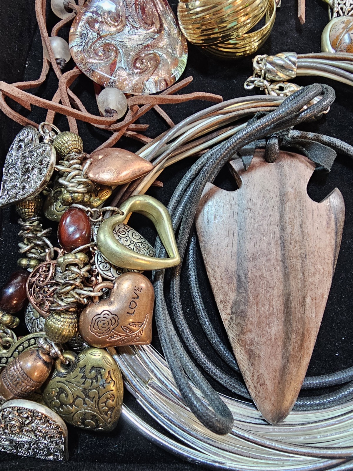 Vintage To Now Gorgeous Boho Mixed Jewelry Lot As Pictured