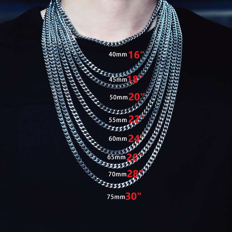 Women MEN Stainless Steel Silver 4mm Cuban Curb Chain Necklace 20-36″ Gift