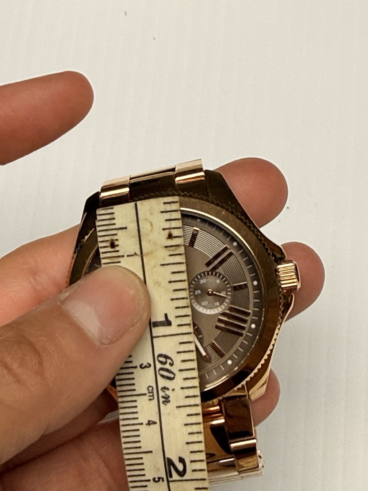 Fossil AM4533 Chronograph Rose Gold Stainless Steel 40mm Watch New Battery