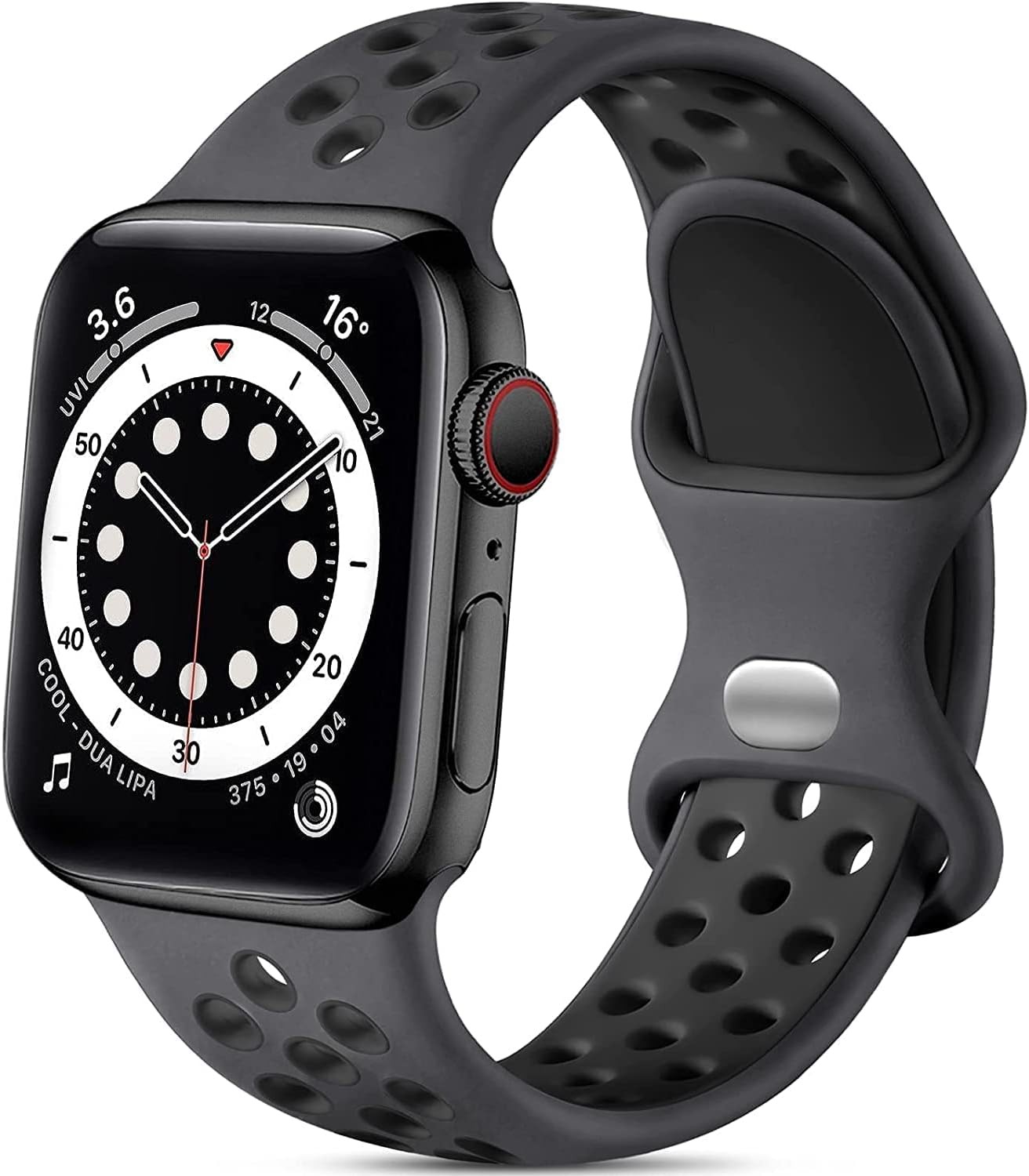 Lerobo Sport Bands 38mm/40mm/41mm/42mm(Series 10) S/M, Anthracite Black
