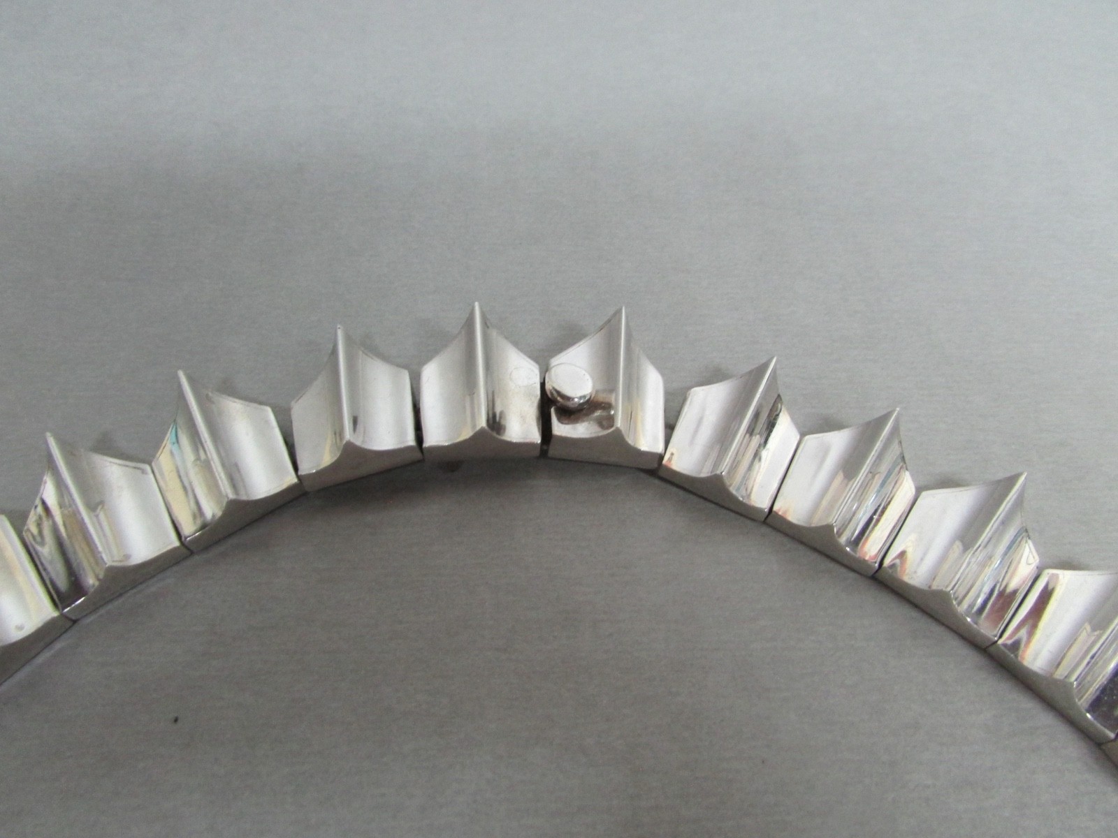 Necklace, Collar, Antonio Pineda, Chevrons, 15.5” 178.6 g. Sterling,970, Taxco