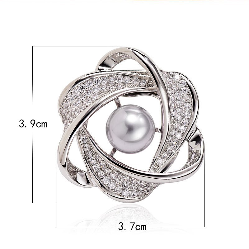 Scarf Pin Corsage Dual-Use Clothes Flower Brooch Fashion Silk Hem Accessories