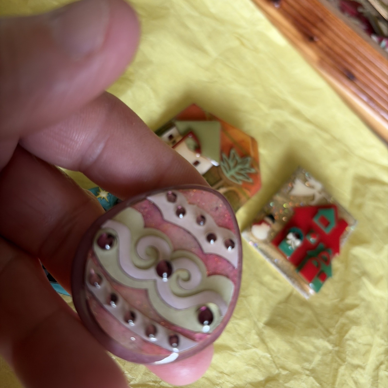 Vintage Lucinda Pin Lot-MCM Retro House-Easter Egg-Cat Pin-Christmas Snowman