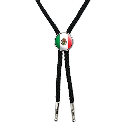Mexico Mexican Flag Western Southwest Cowboy Necktie Bow Bolo Tie