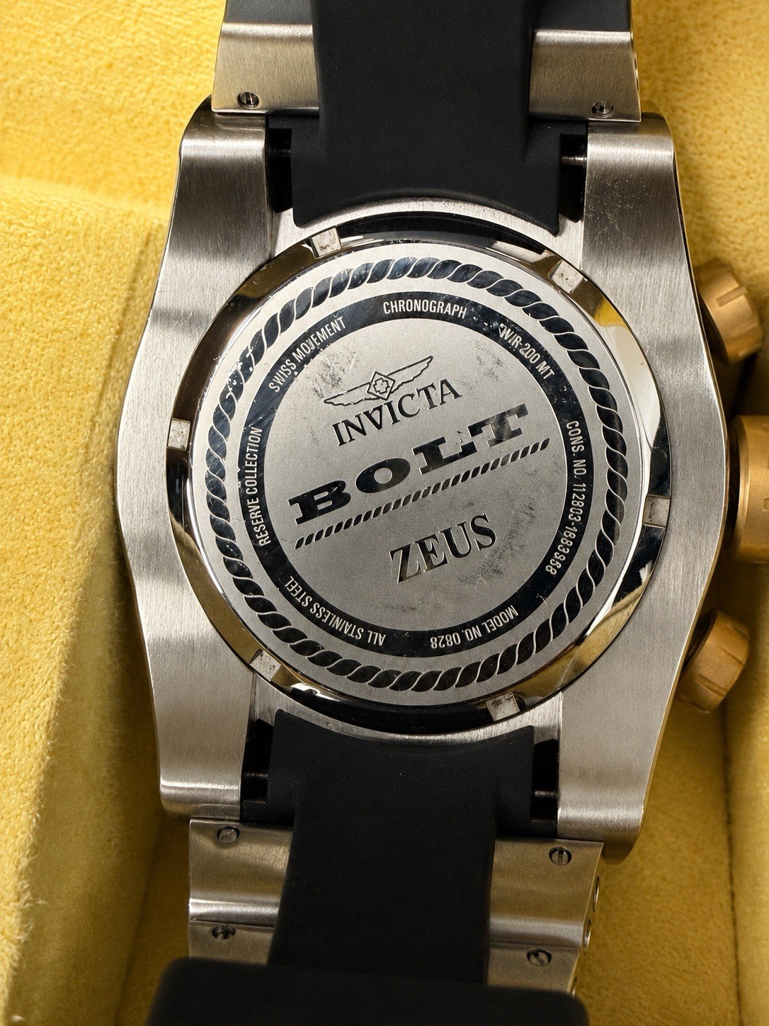 Invicta Reserve Bolt Zeus 0828 51mm MOP Chronograph Swiss