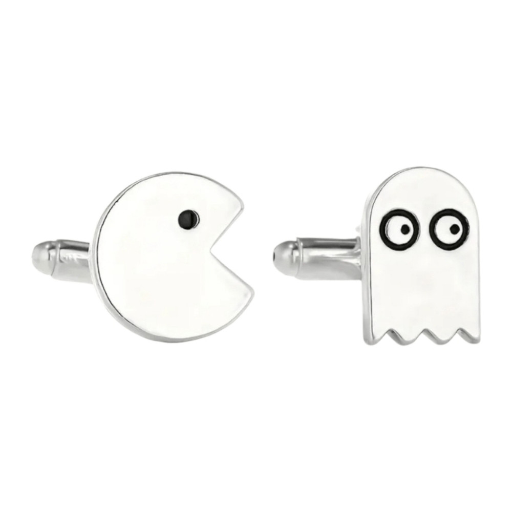 Pac-Man Cufflinks Game Over Ghost Video Game Arcade Iconic 80s Formal Tux Prom