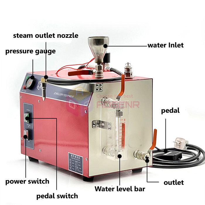 6L High Pressure Jewelry Steam Cleaner Gold Silver Jewelry Cleaning Machine