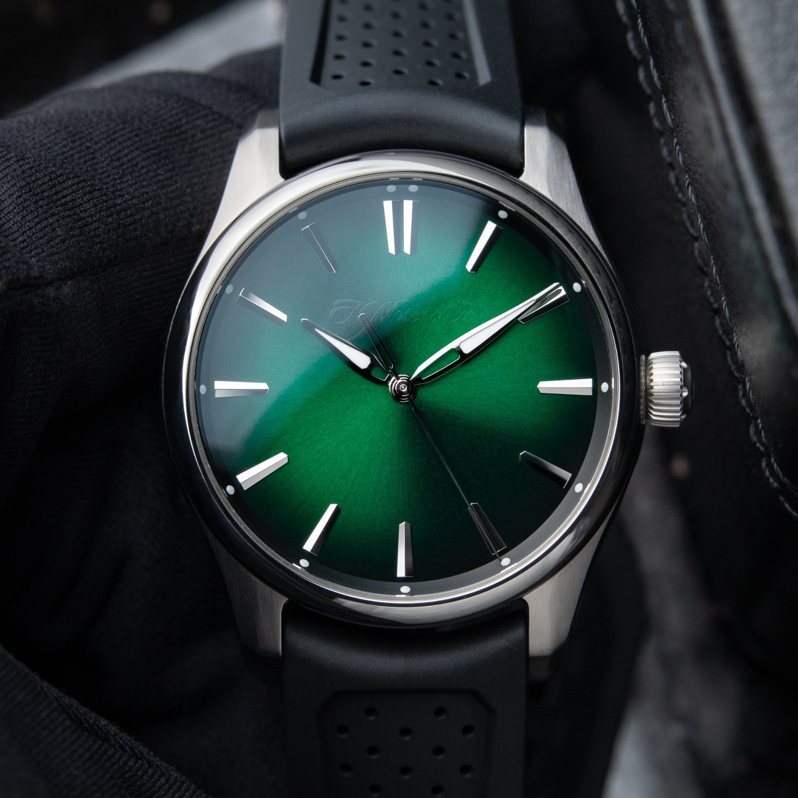 H.Moser & Cie. Pioneer Centre Seconds CLEAN 2026 Cosmic Green Steel 40mm Watch