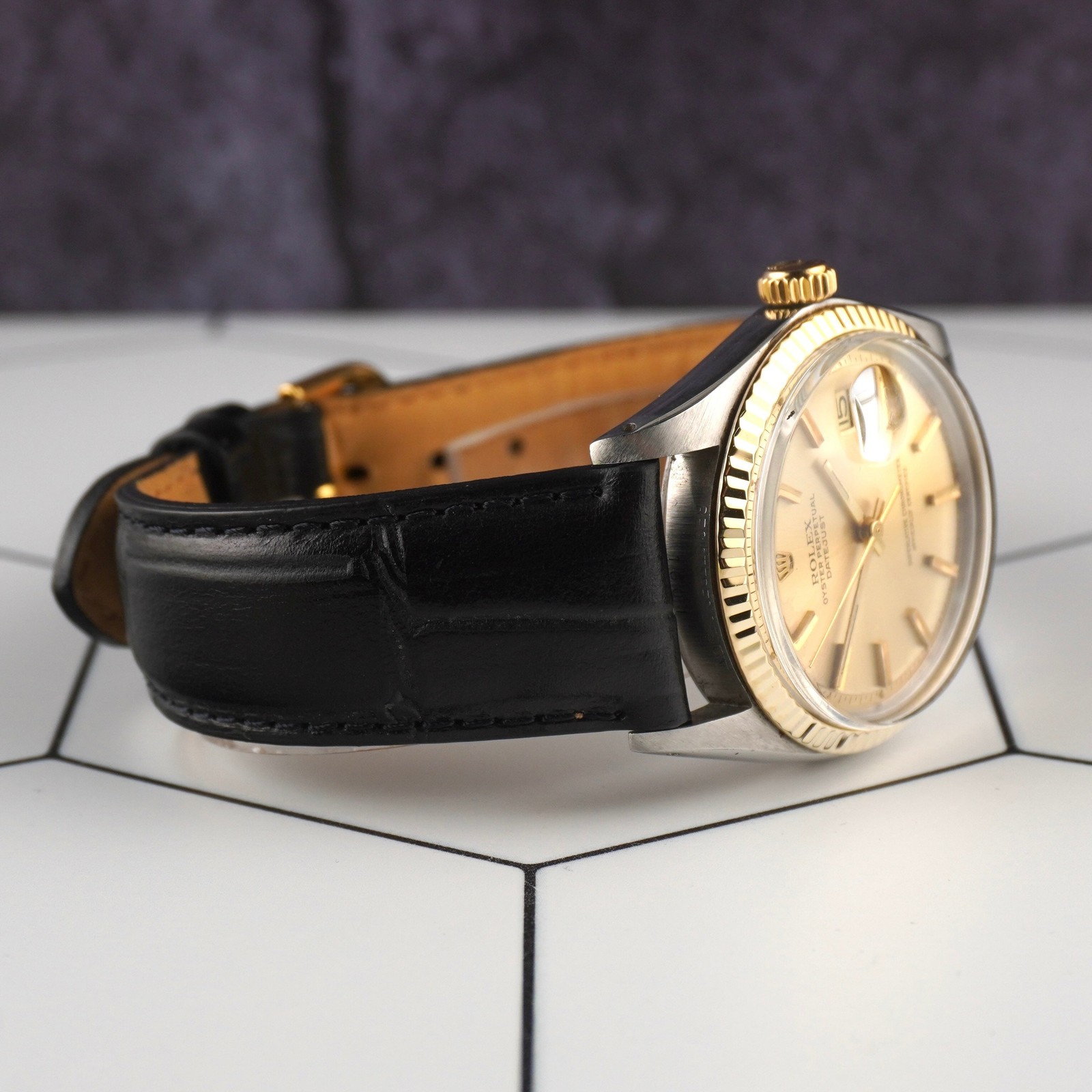 Rolex Vintage 36mm Datejust Silver Dial Steel Rose Gold Fluted Men’s Watch 1601