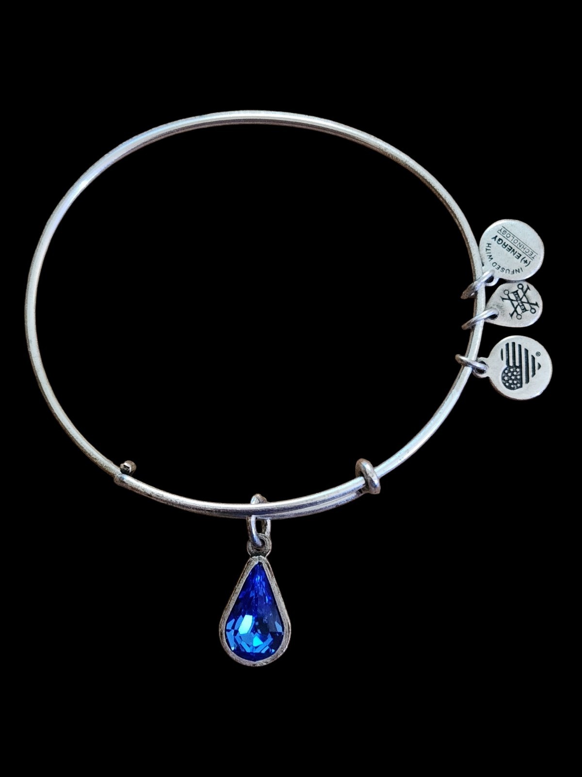 Alex and Ani Swarovski Crystal Teardrop Birthstone September Silver Bracelet
