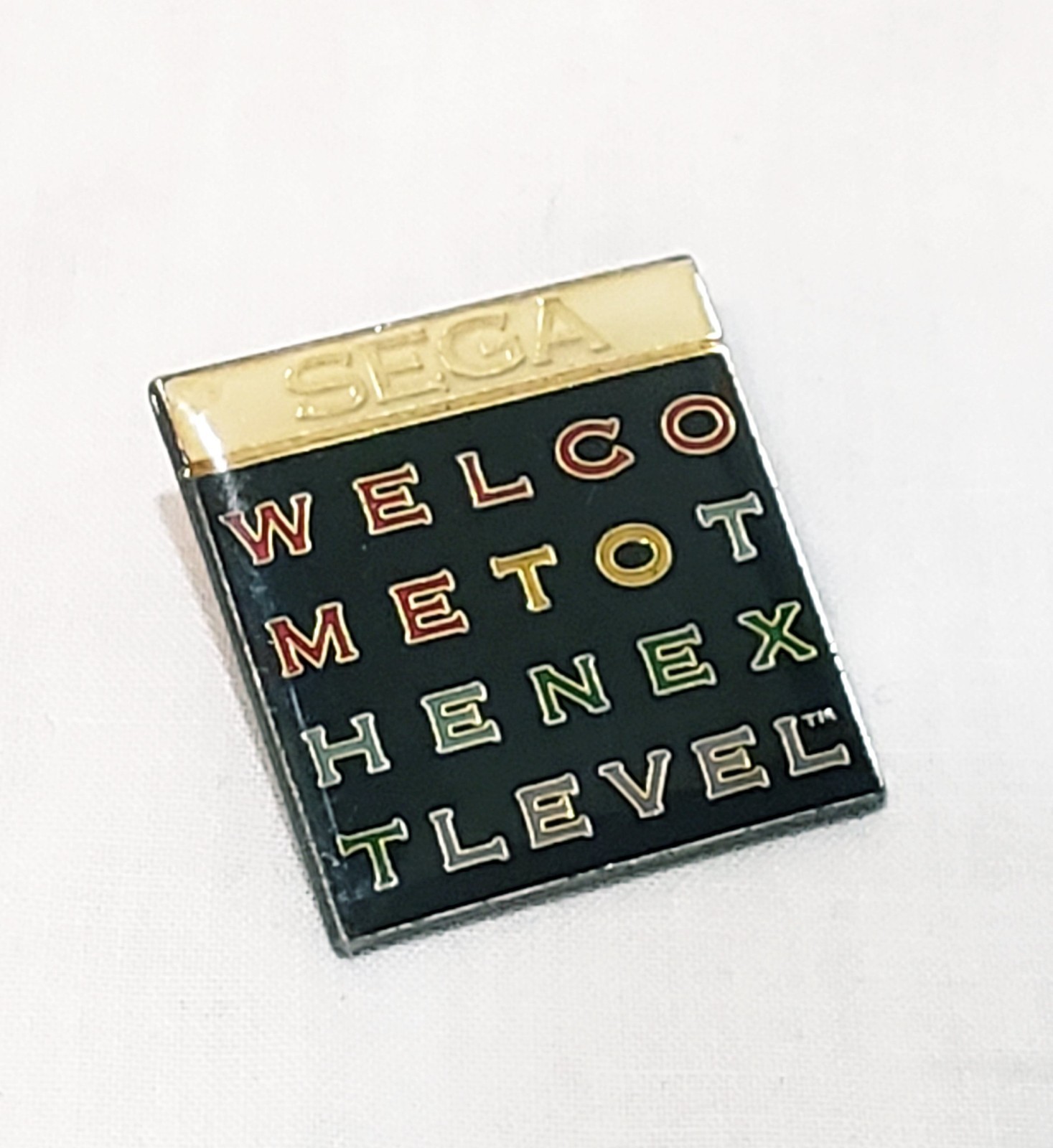SEGA Welcome To The Next Level Promo Video Game Lapel Pin 1″ 1992