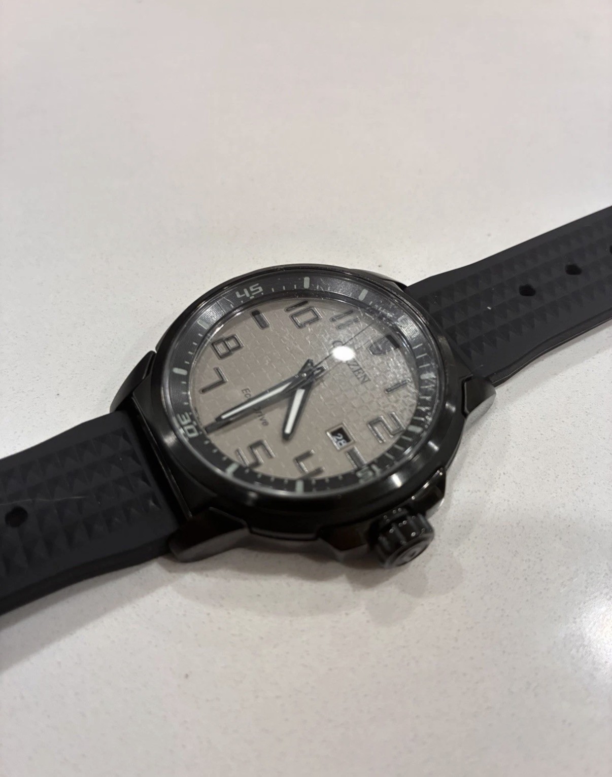 Citizen Eco-Drive AW1461-58H Men’s 43m Solar Watch Black Gray Dial +Extra Straps
