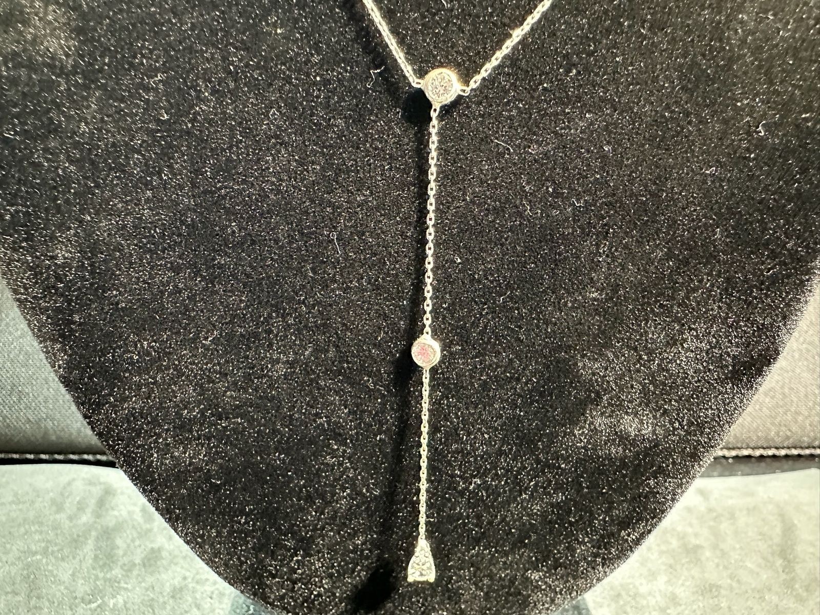 2.82g Vintage Sterling Silver 925 Necklace Accents Adjustable 16 in M