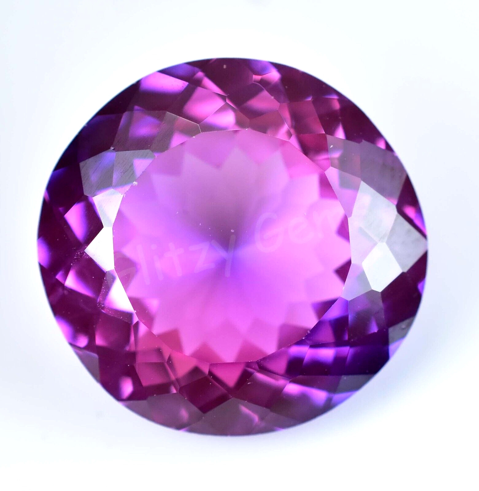 Natural Boysenberry Sapphire 20.60 Ct Round Certified Flawless Loose Gemstone