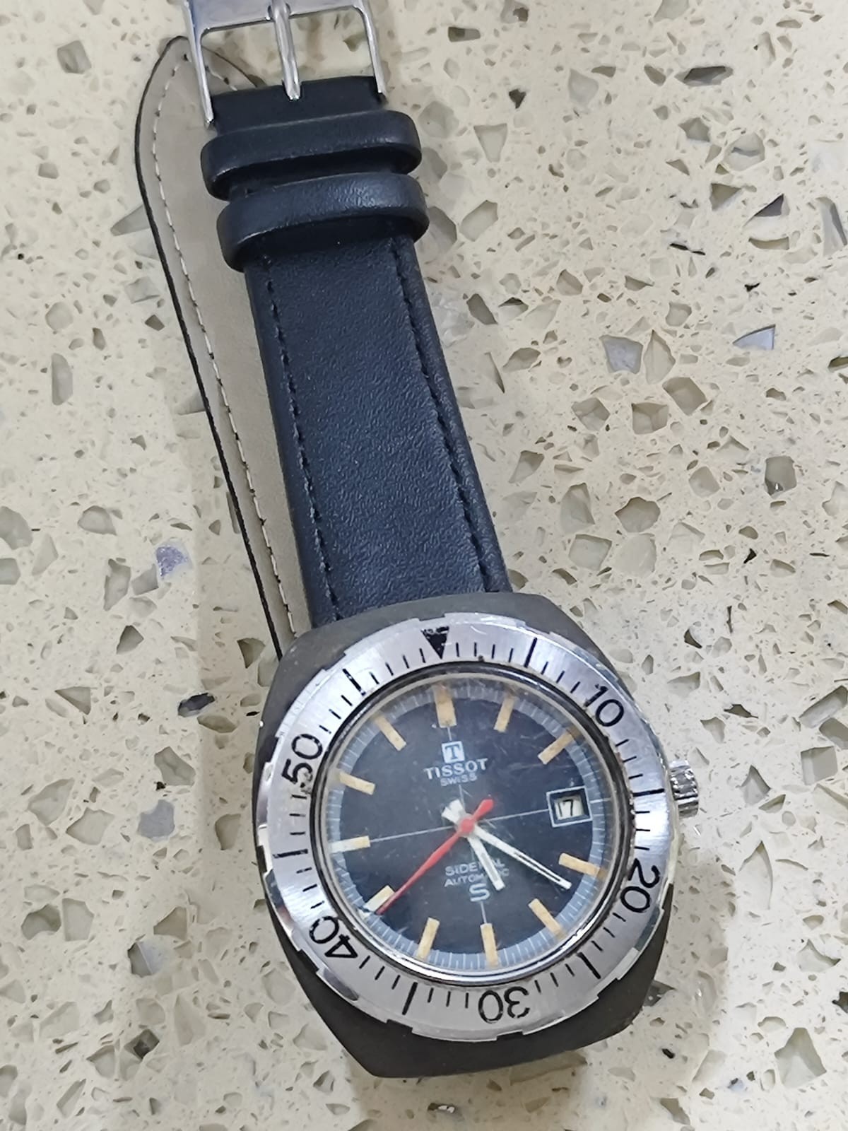 1975 Vintage Tissot Sideral S Automatic Special Dive Watch Fiberglass Working