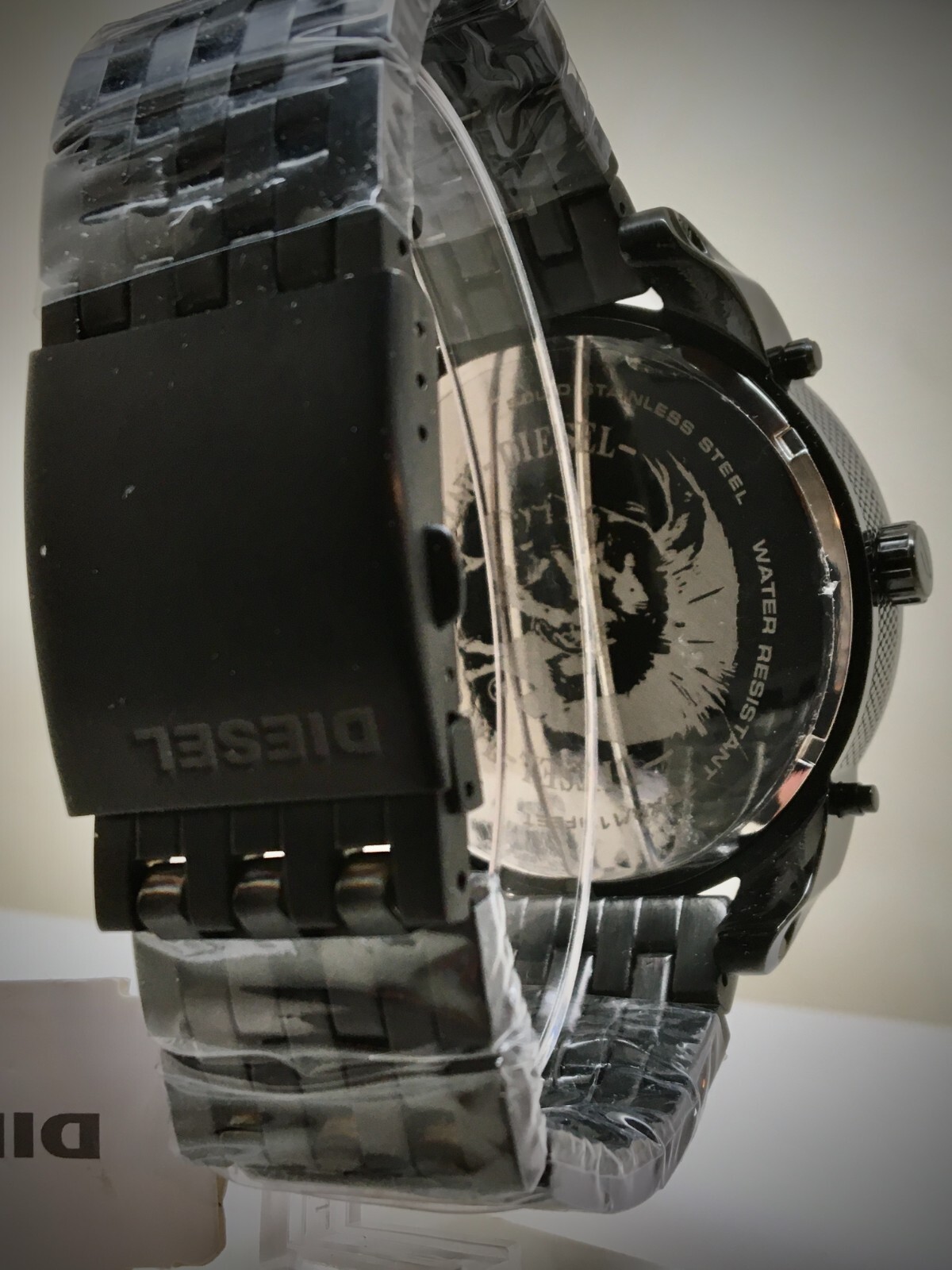 NEW DlESEL DZ7266 Mr Daddy Chronograph Watch Black Dial /Blk Metal Band/NO BOX