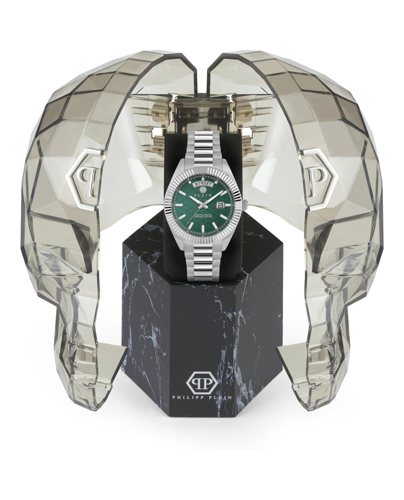 Philipp Plein Mens Stainless Steel 42mm Bracelet Fashion Watch