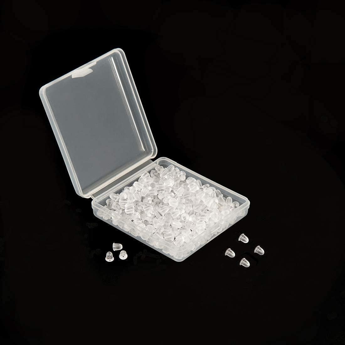 600 Pcs Silicone Earring Backs Soft Clear Safety Pads Replacements for Studs …
