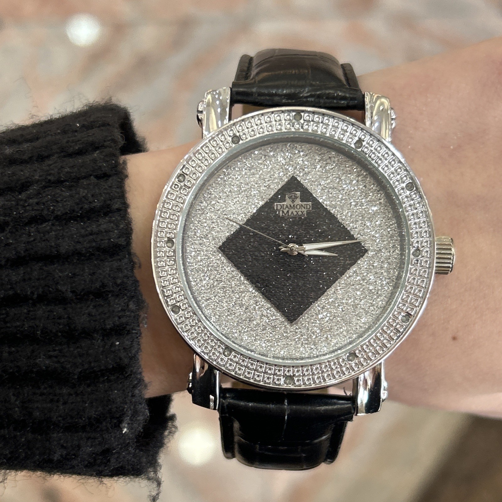 New Diamond Maxx Stainless Steel Watch- With Lab Created Diamonds