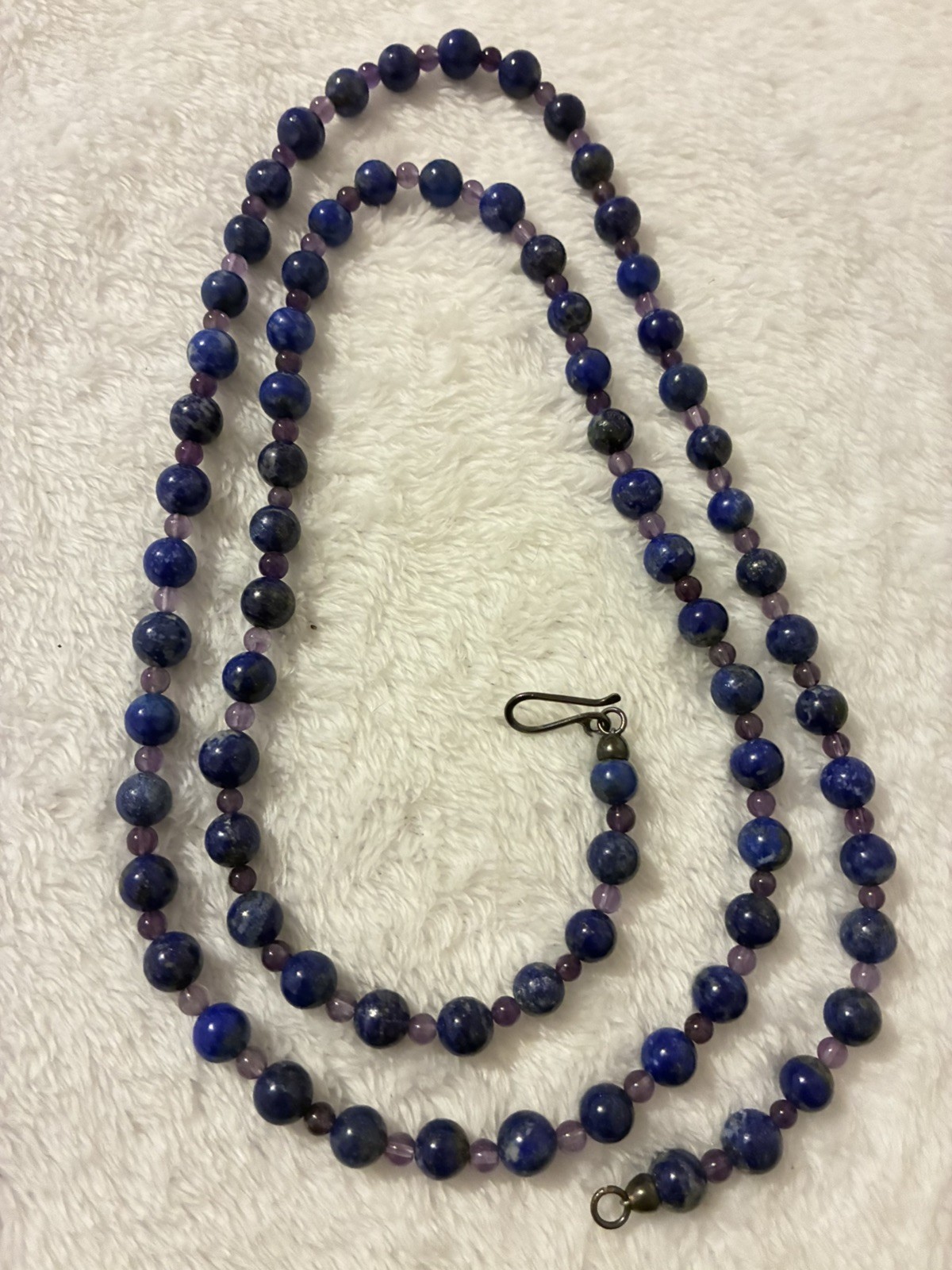 Jay King DTR Lapis Lazuli Beaded Necklace Sterling Silver 925 Mine Finds 35.5”