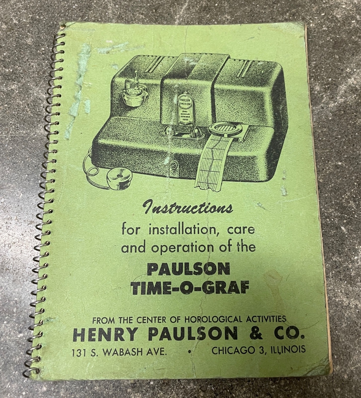1949 Postwar Borg Paulson TIME-O-GRAF Timegrapher Machine Watchmaker Antique