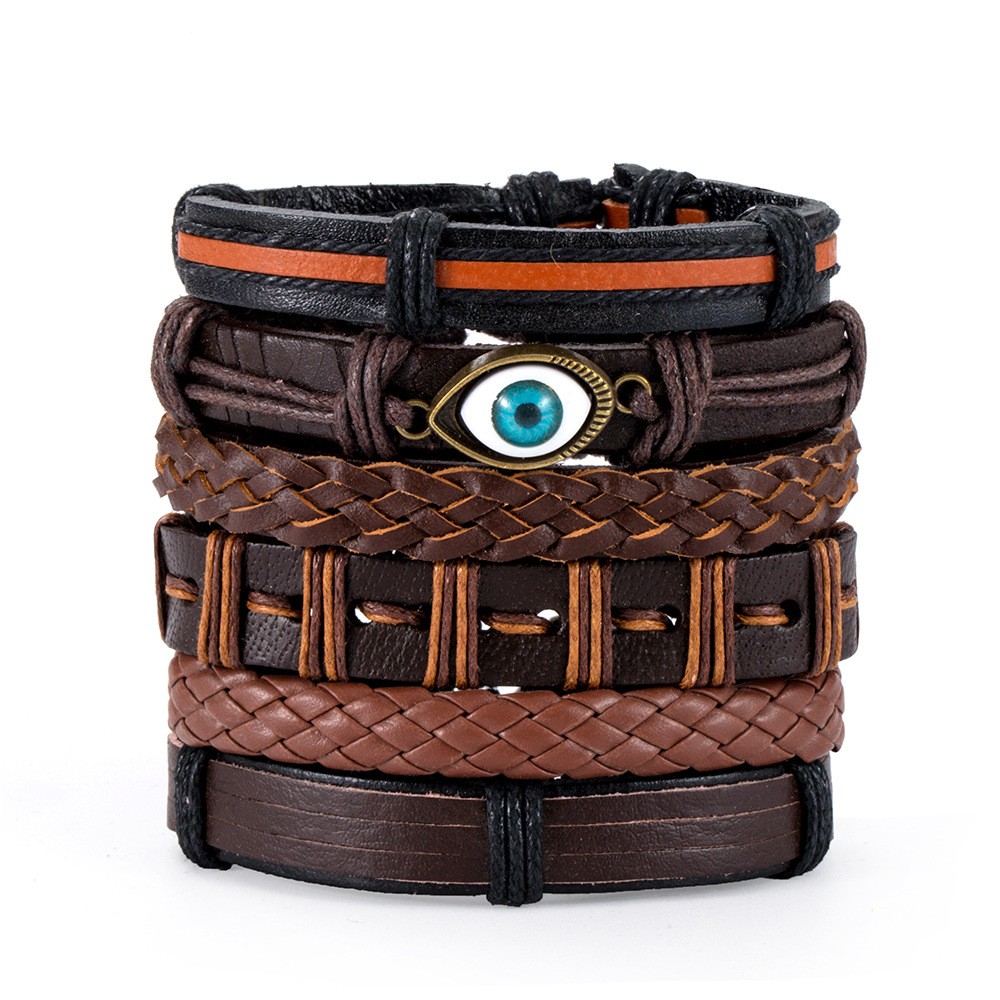 12/30 Wholesale Lot Hot Unisex Handmade Braided PU Leather Bracelet Wristband US