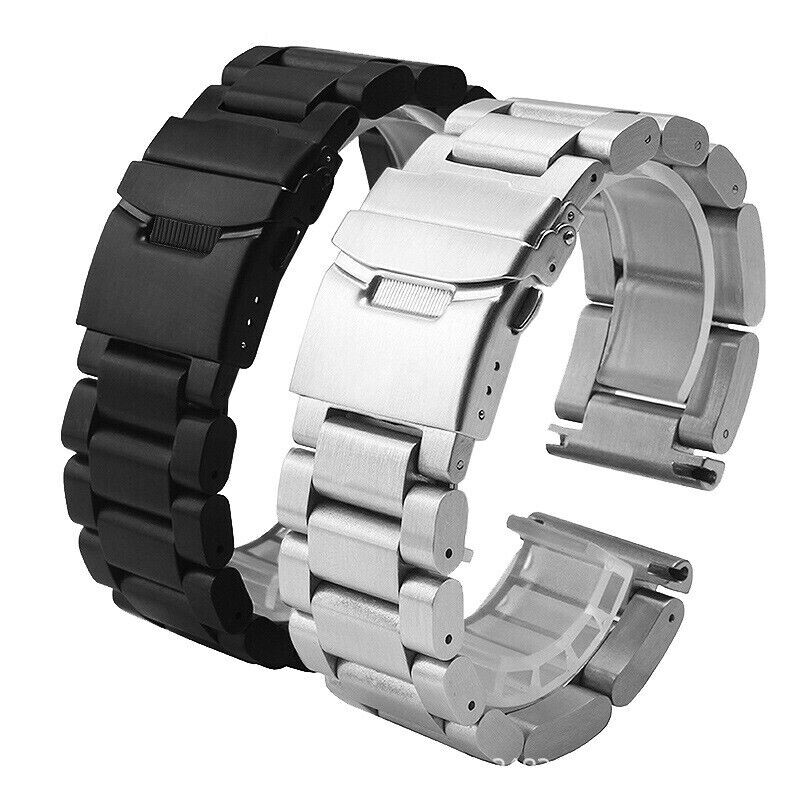 5.7mm Thick Solid Heavy Stainless Steel Watch Strap Band Bracelet 22 24 26mm new