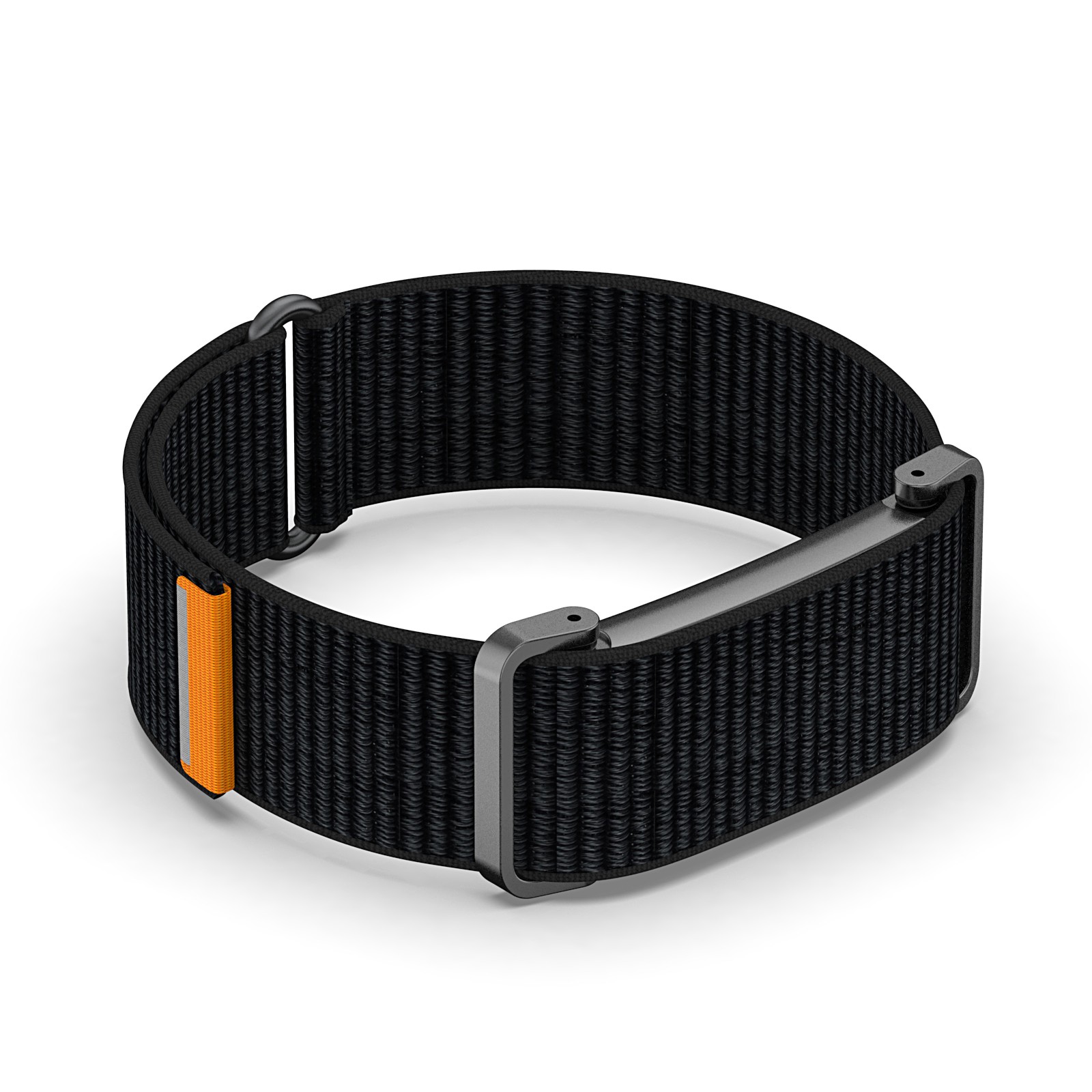 For Google Fitbit Air Breathable Nylon Adjustable Strap Bracelet W/ Metal Frame