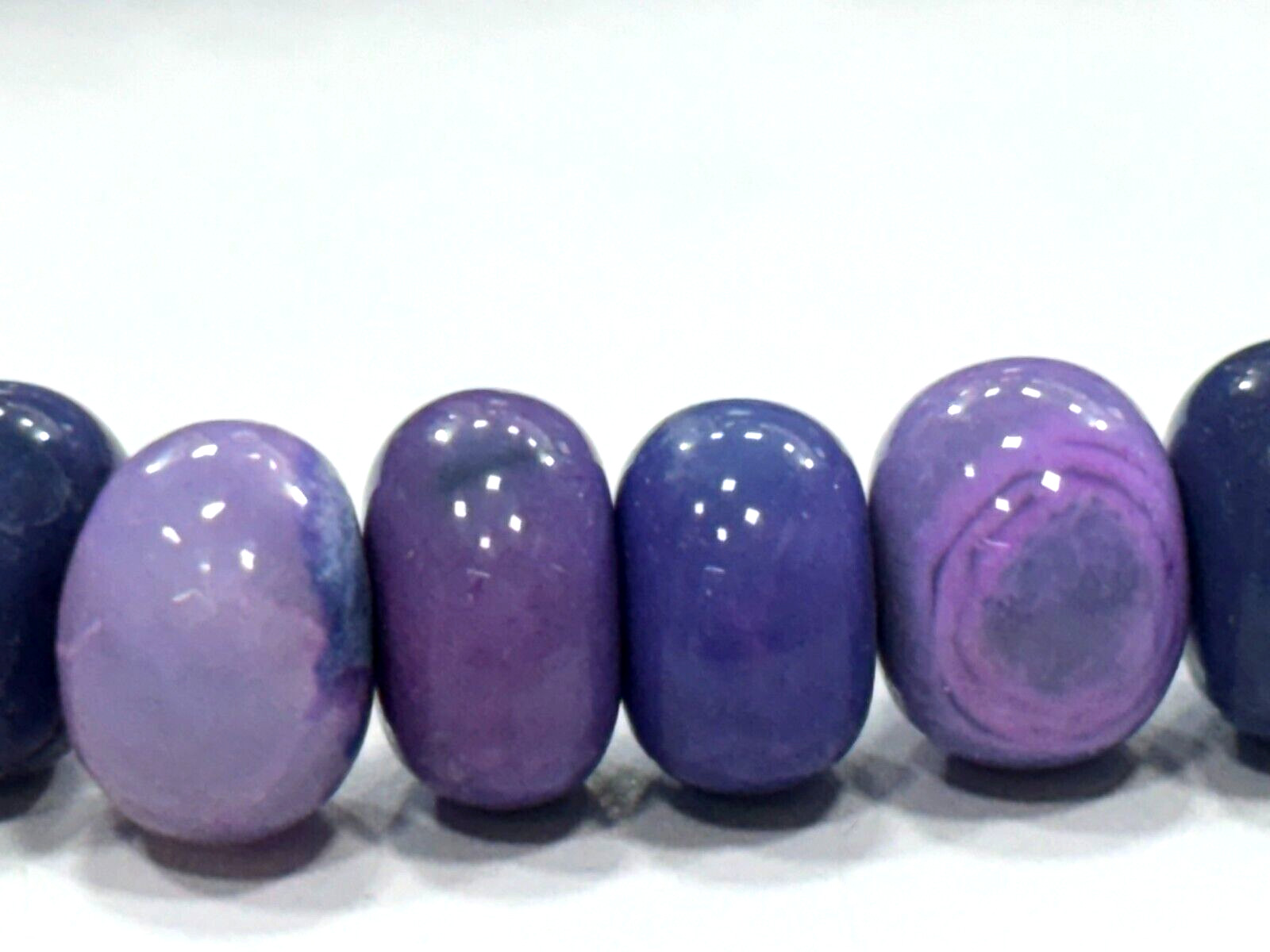 Lavender Opal Roundelle Smooth 8.5-9 mm Gemstone Beads 16 Inch 1 Strands