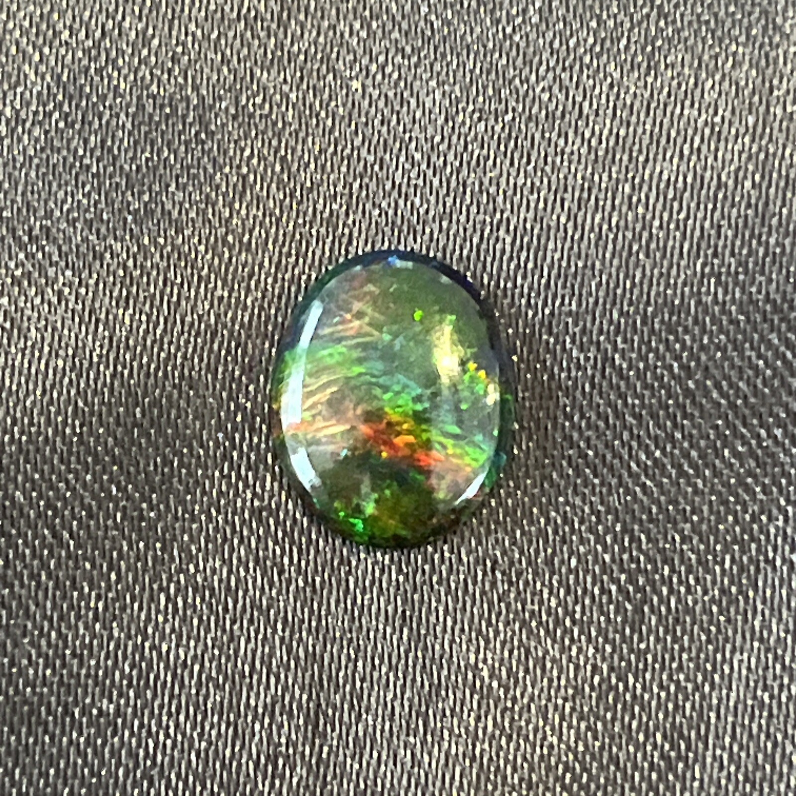 1 Ct. Black Opal Cabochon Stabilized 9.2mm X 11.3mm X 2mm
