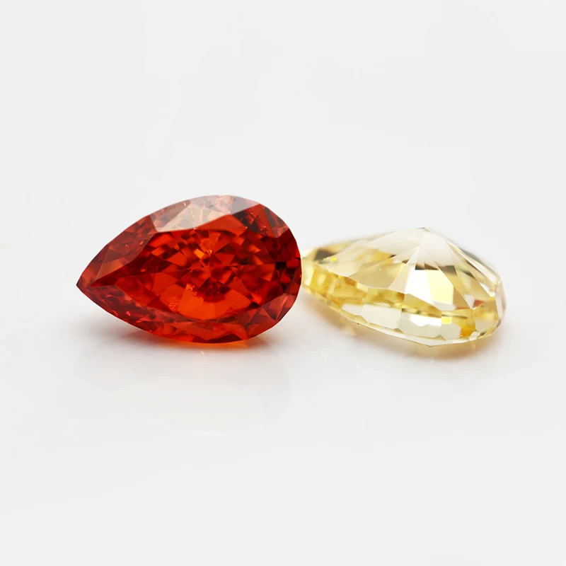 Top Colors Pear Crushed Ice Cut Cubic Zirconia 5A 10-50pcs Factory Directly Sale