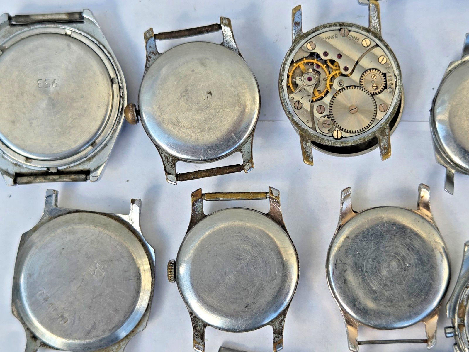 Lot of 75 Russian Watches Vostok Pobeda Mayak Zim etc Not working for parts Read
