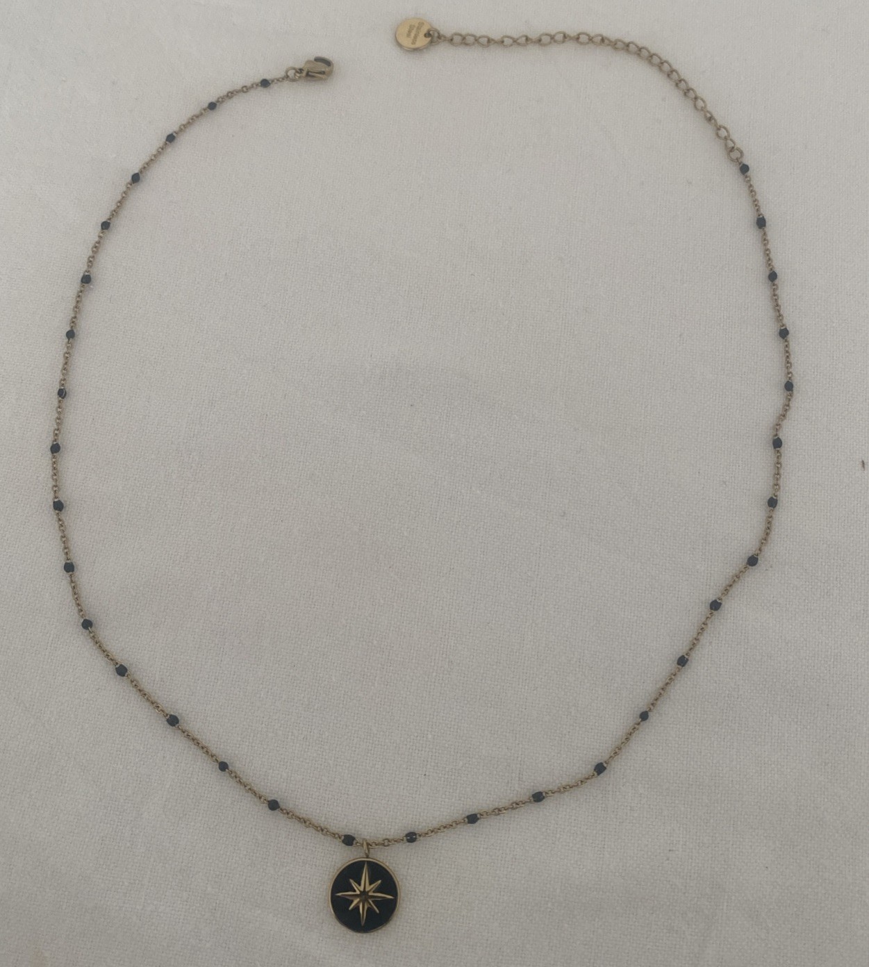 Jomini Star Pendant Necklace Gold Plated 44.5cm