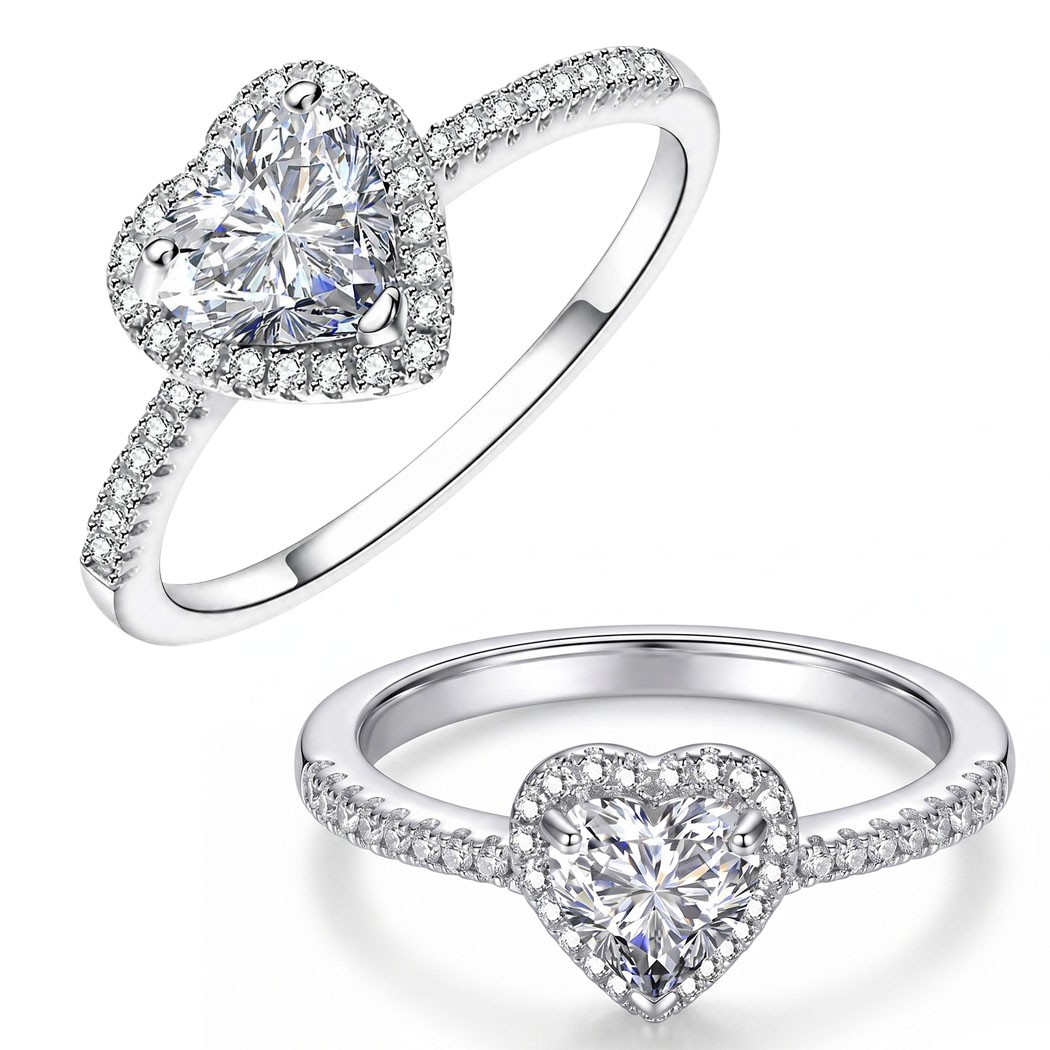 0.8CT Lab Moissanite 925 Sterling Silver Bohemian Women Wedding Promise Ring 004