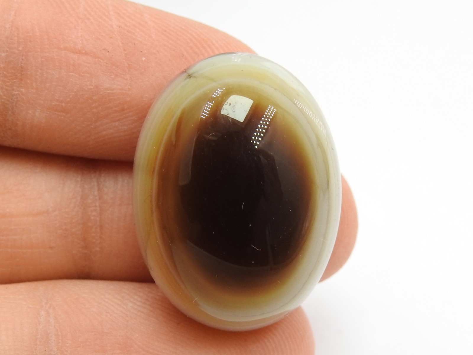 Agate Eye’s Smooth Oval Shape Cabochon 26X20X11MM Approx C-59