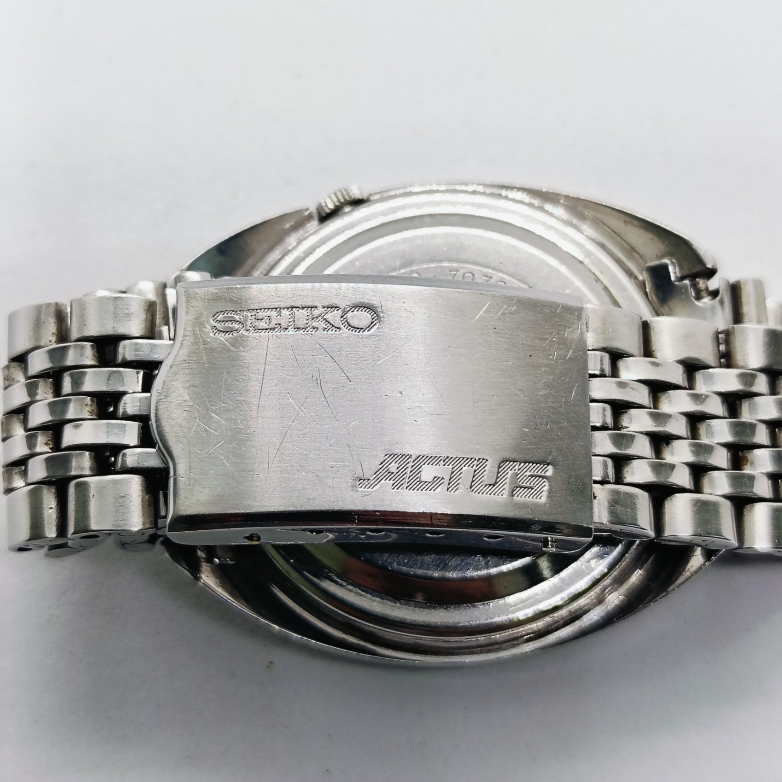 Vintage SEIKO 5 ACTUS 7019-7070 Automatic 21J Blue Dial Day Date Men’s Watch