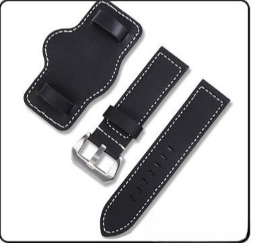 Quality Men’s Rugged Large Genuine Leather Watch Strap Tray Band 20 22 24 26mm