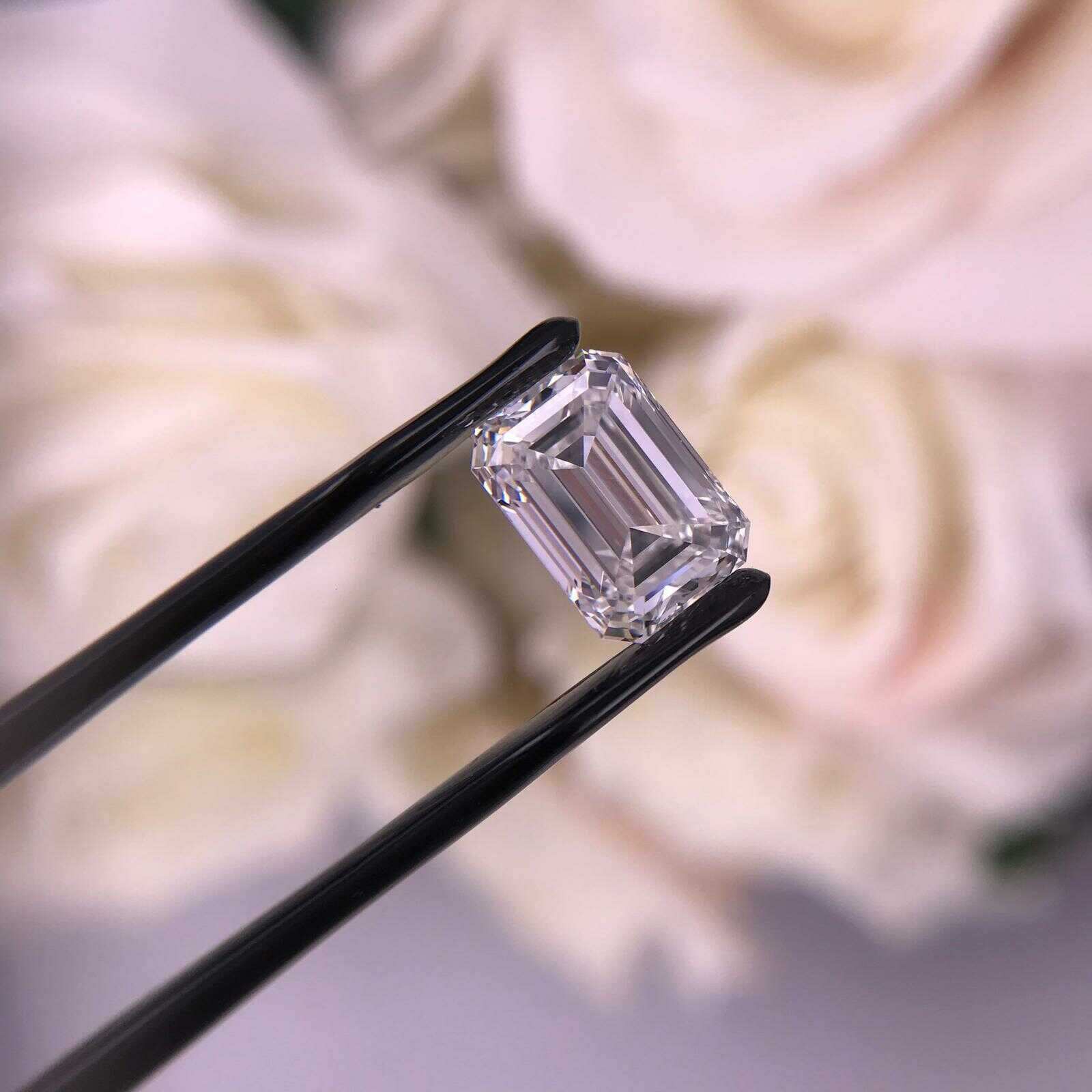 2 mm 3 mm 4 mm 5 mm 6 mm Emerald Cut Lab Grown Diamond / CVD Loose Diamond of V