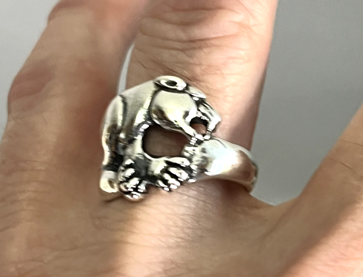 Vintage OTTO Sterling silver Puma ring size 9 925 silver EUC