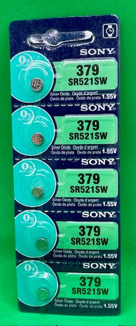 Genuine Sony SR521SW 379 LR521 AG0 Silver Oxide Battery 1.5V x5 UK SAME DAY