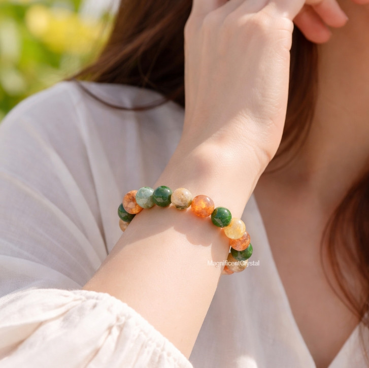 Triple Prosperity Bracelet Healing Citrine Turquoise Aventurine Wealth Bracelet