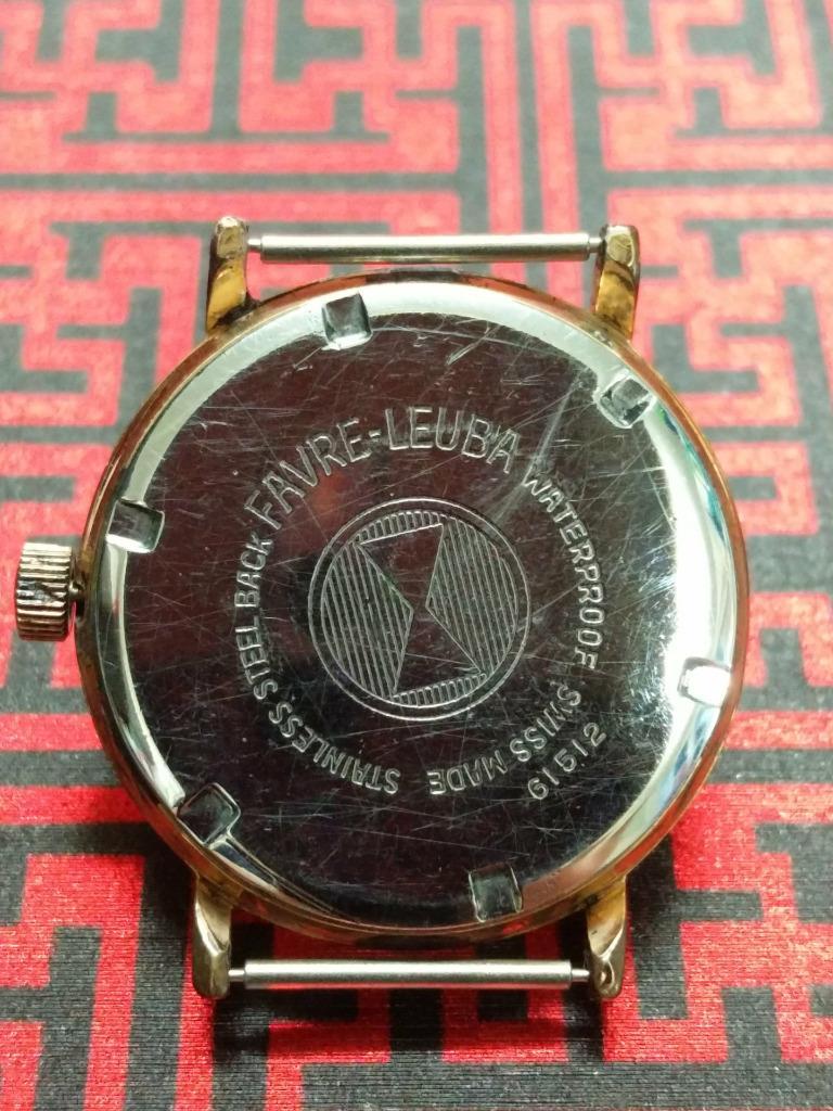 Vintage Gold Plated Men Favre Leuba Sea Chief Manual Winding Watch Head (TP360)