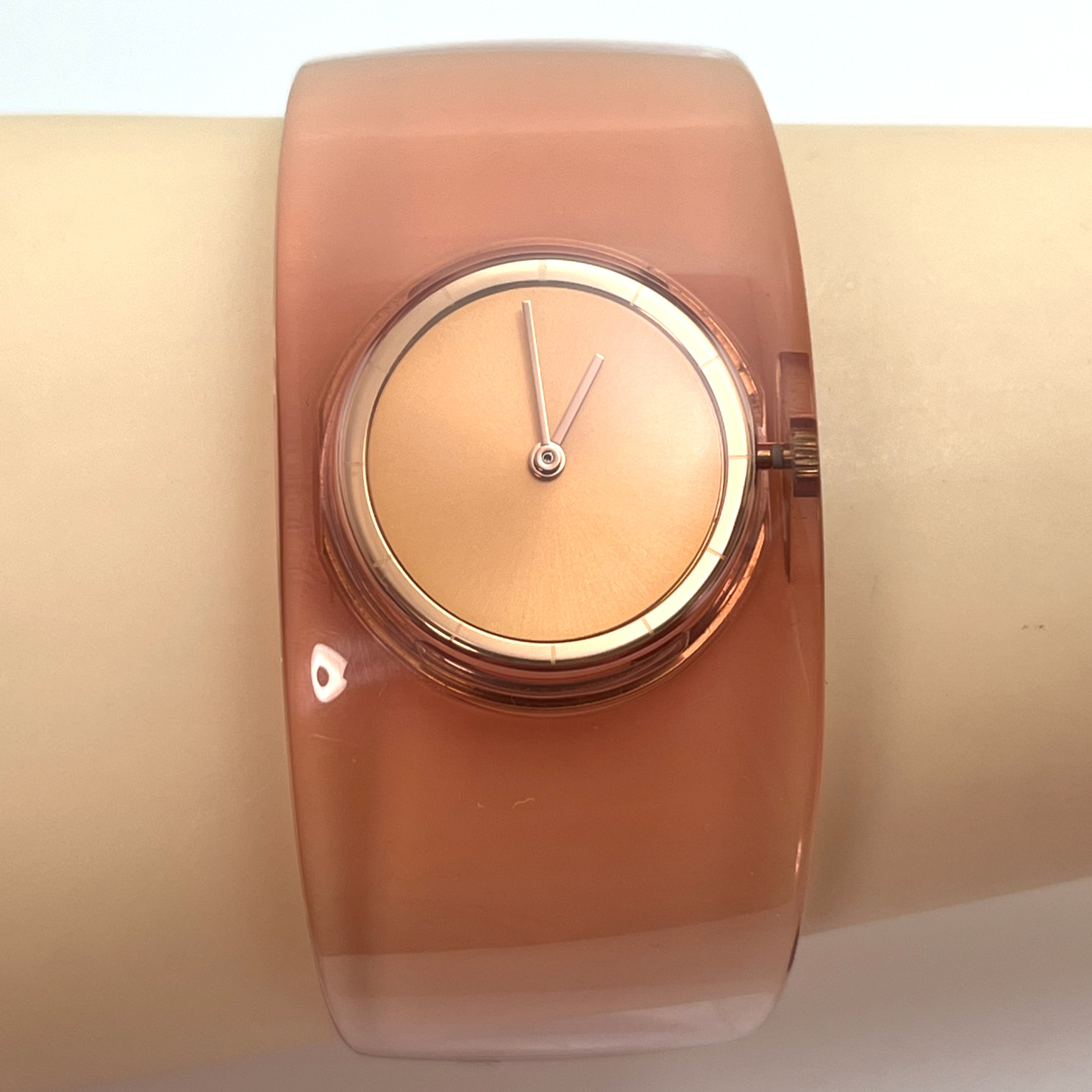 Seiko Issey Miyake Tokujin Yoshioka O Sakura/Peach Qz Japan Watch w/Box #735B