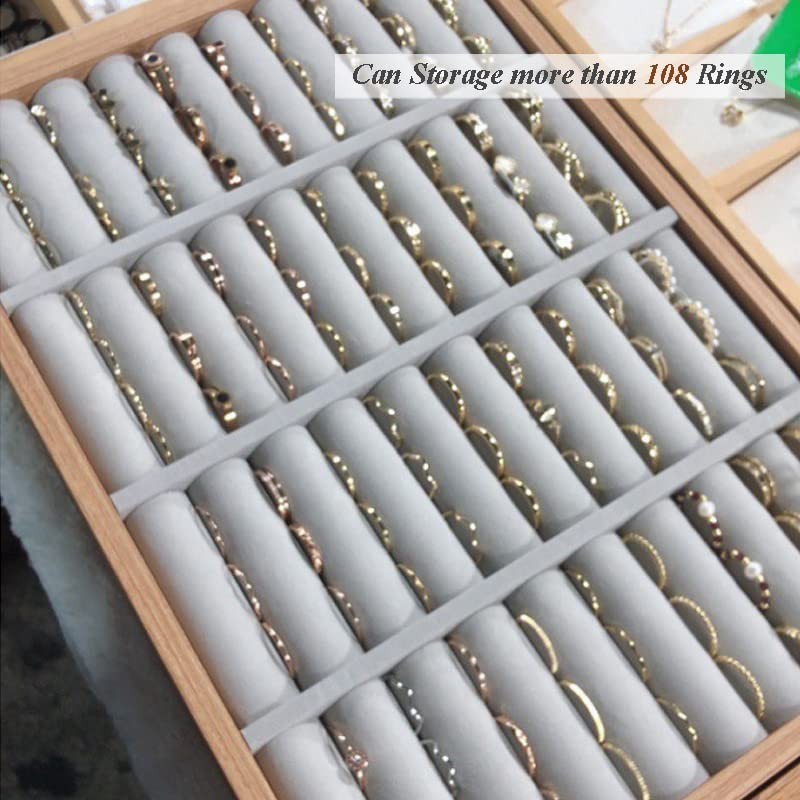 YUFONG Bracelet Holder Bangle Organizer Display Bracelets Tray 36 Grey